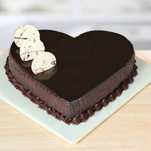 Chocolate heart shape cake