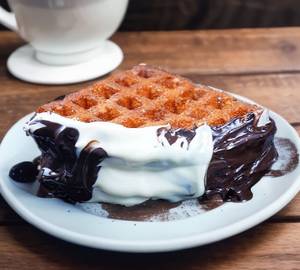 Double chocolate waffle