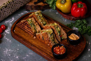 Italian Grill Veggie & Paneer Fritter In Focaccia Bread(chef Special)