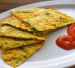 Cheese corn omelette