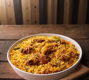 Ghee roast chicken biryani.