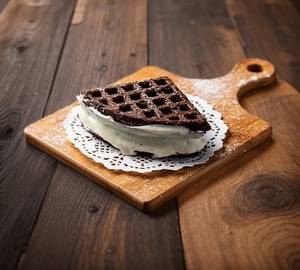 White chocolate waffle