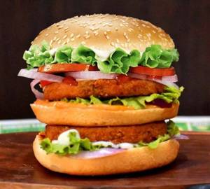 Veg double patty burger