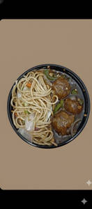 Veg Chowmein With Veg Manchurian