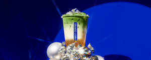 Gingerbread Iced Matcha Latte