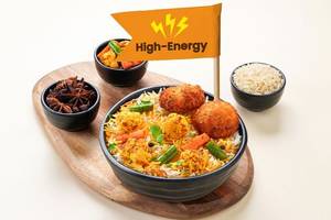 Veg Biryani Bowl with Dahi Kebab