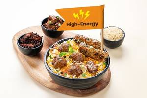 Mutton Kofta Biryani Bowl with Chicken Seekh Kebab