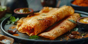 Chilli Garlic Podi Masala Dosa
