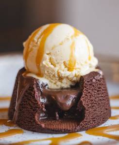 Choco Lava Cake with Ice Cream