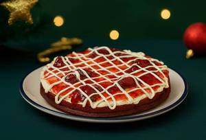 Red Velvet Strawberry Cream Cheese WaffleCake [Single Layer]