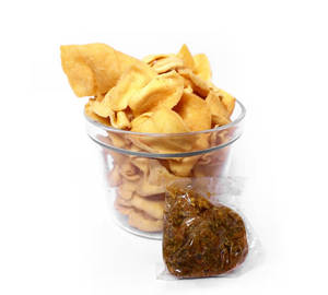 Besan Fafda With Pickle