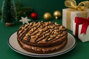 Walnut Brownie Waffle Cake [Double Layer]