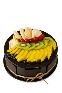 Fresh Fruit Chocolate Cake
