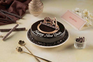 New Year Truffle Cake (500 Gm)