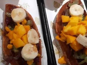 Fruit overload belgian waffle