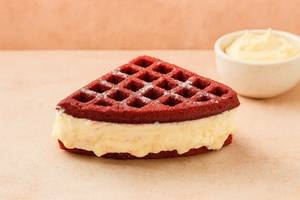 Red Velvet Cream Cheese Waffle