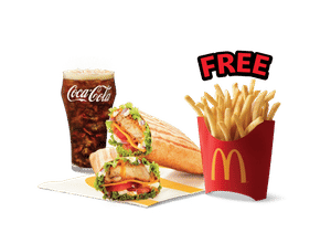 Big Spicy Chicken Wrap + Coke Combo (M), Get Free Fries (M)