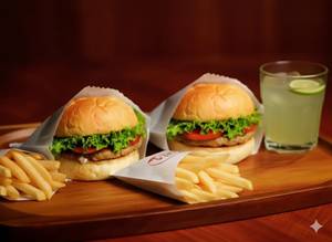 Mini Chicken Burger + Mini Beef Burger + Fries