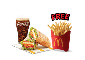 Big Spicy Paneer Wrap + Coke Combo (M), Get Free Fries (M)