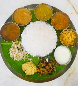 South Special Thali With Butter Milk