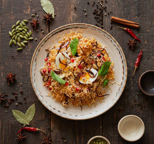 Egg Hyderabadi Dum Biryani [2 eggs]