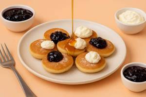 Blueberry Cream Cheese Mini Pancakes [8 Pieces]