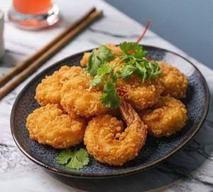 Golden Fried Prawns