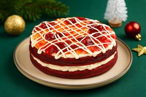Red Velvet Strawberry Cream Cheese Waffle Cake [Double Layer]