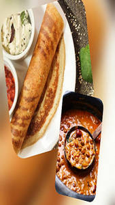 Millet Dosa With Kadala Curry Combo