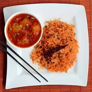 Veg Triple Rice With Gravy