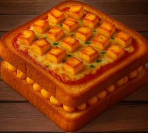 Sandwich and paneer pizza