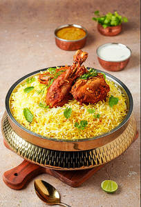 Zafrani Tangdi Kebab Biryani  [ Serves 2 ]