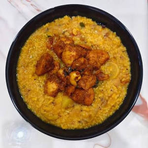 Sambar Rice With Chicken Fry