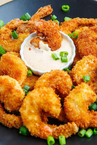 Golden Fried Prawns