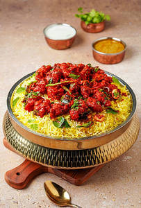 Zafrani Chicken-65 Biryani  [ Serves 2 ]