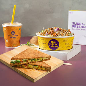 [29g Protein] Sprouts Green Salad + Iron Man Sandwich