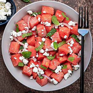 Watermelon Feta & Mint Salad