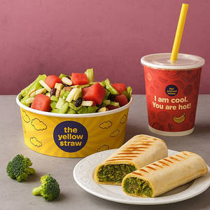 [29g Protein] Watermelon Grilled Paneer Salad + Hara Bhara Wrap