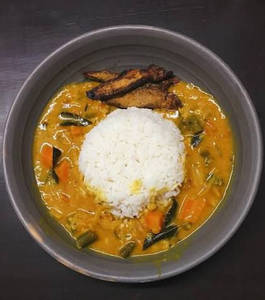 Sambar Rice With Fish Fry