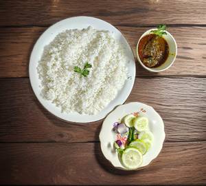 Rice With Mutton Curry (2 Pieces)
