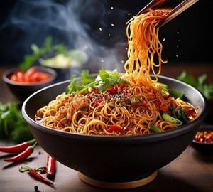Chicken singapuri noodles