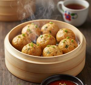 Chicken Popcorn Momo (fried)