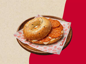 Chicken Pepperoni & Cream Cheese Bagel