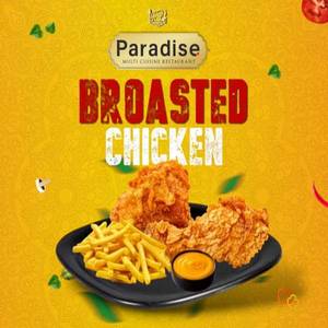 Broasted Chicken With French Fries (2 Pcs)