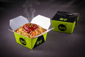 Hong Kong Fried Rice + Mix Veg Schezwan Sauce (little Box)