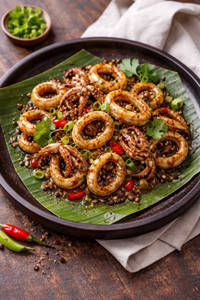 Squid Black Pepper Fry