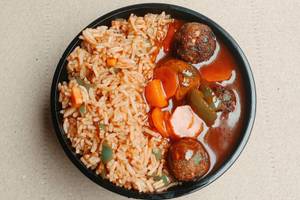 Veg Manchurian With Fried Rice Bowl No Onion Garlic