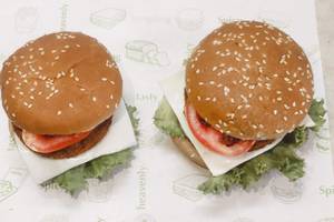 Double Tikki Veg Burger With Cheese Slice [2 Pieces]