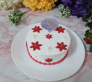 Snow Flakes Sparkle Cake