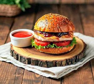 Brq chicken burger